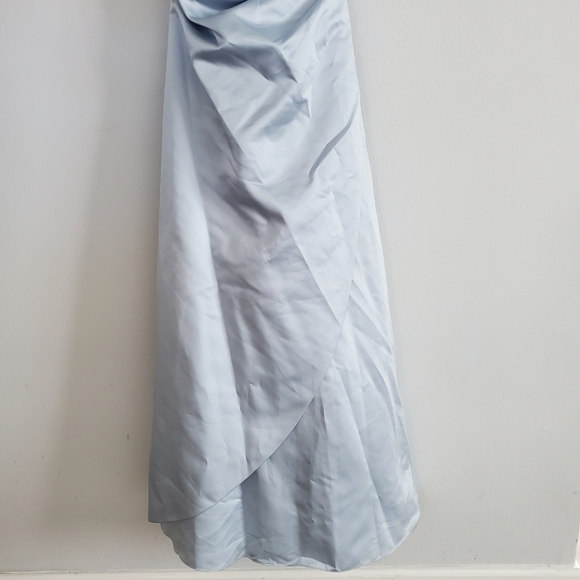 David's Bridal Ice Blue Bridesmaid Gown - US 6 - Picture 5 of 9